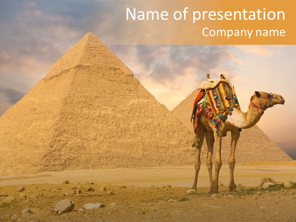 Tourism Great Pyramid Historic PowerPoint Template