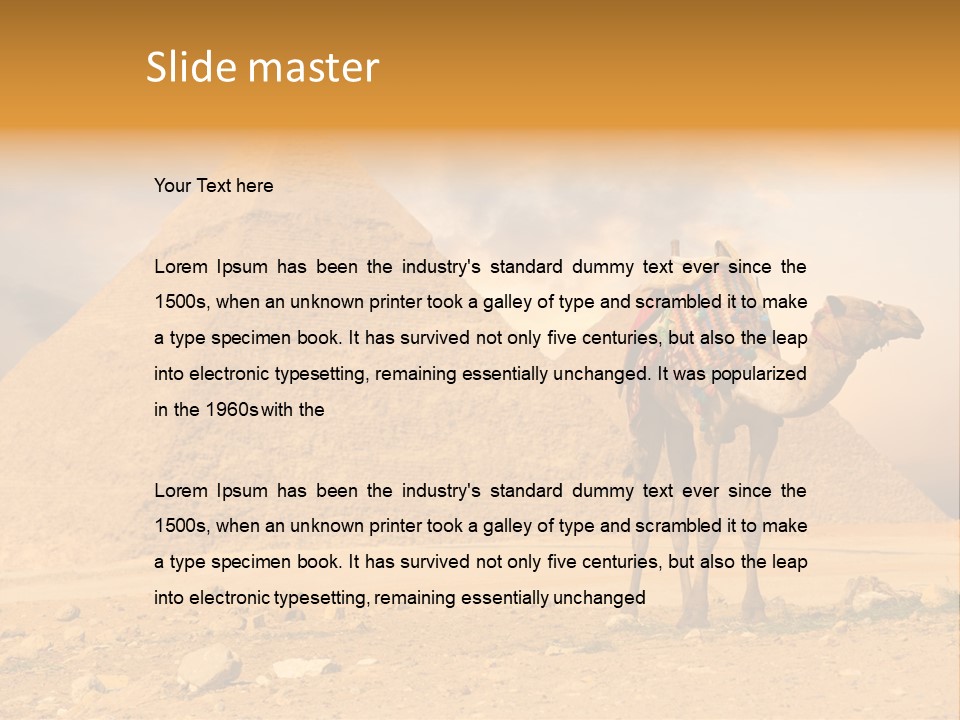 Tourism Great Pyramid Historic PowerPoint Template