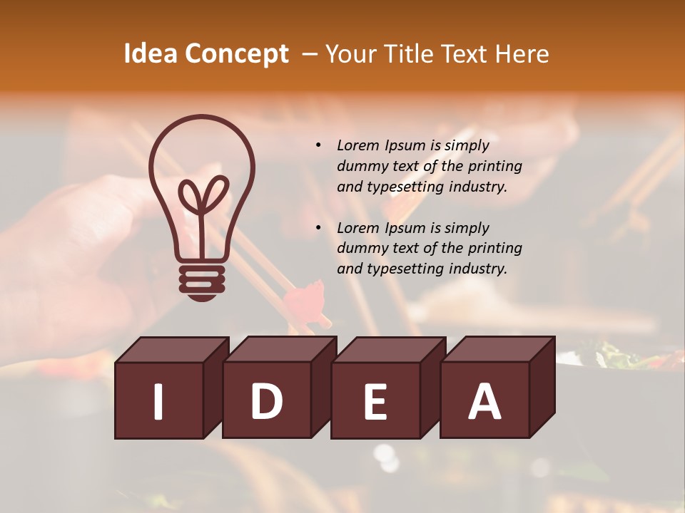 People Dish Hand PowerPoint Template