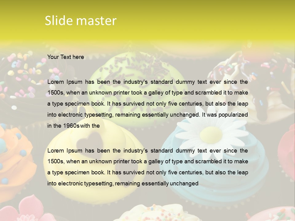 Baked Food Cupcake PowerPoint Template