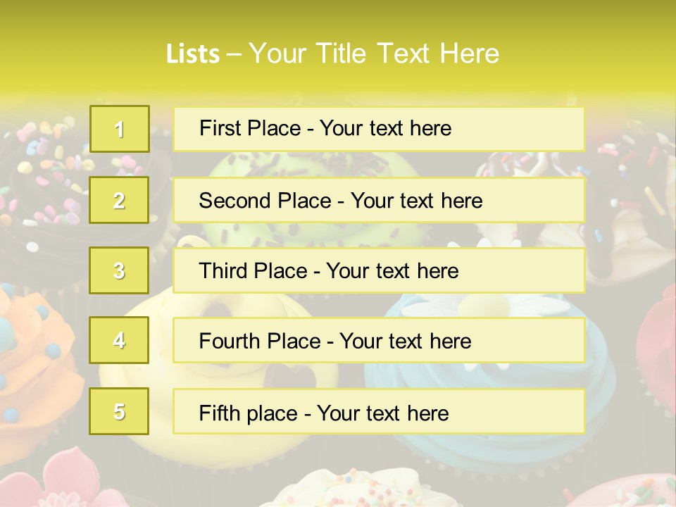 Baked Food Cupcake PowerPoint Template