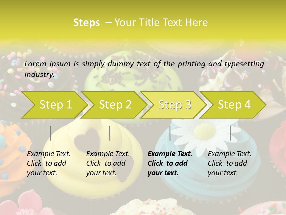 Baked Food Cupcake PowerPoint Template