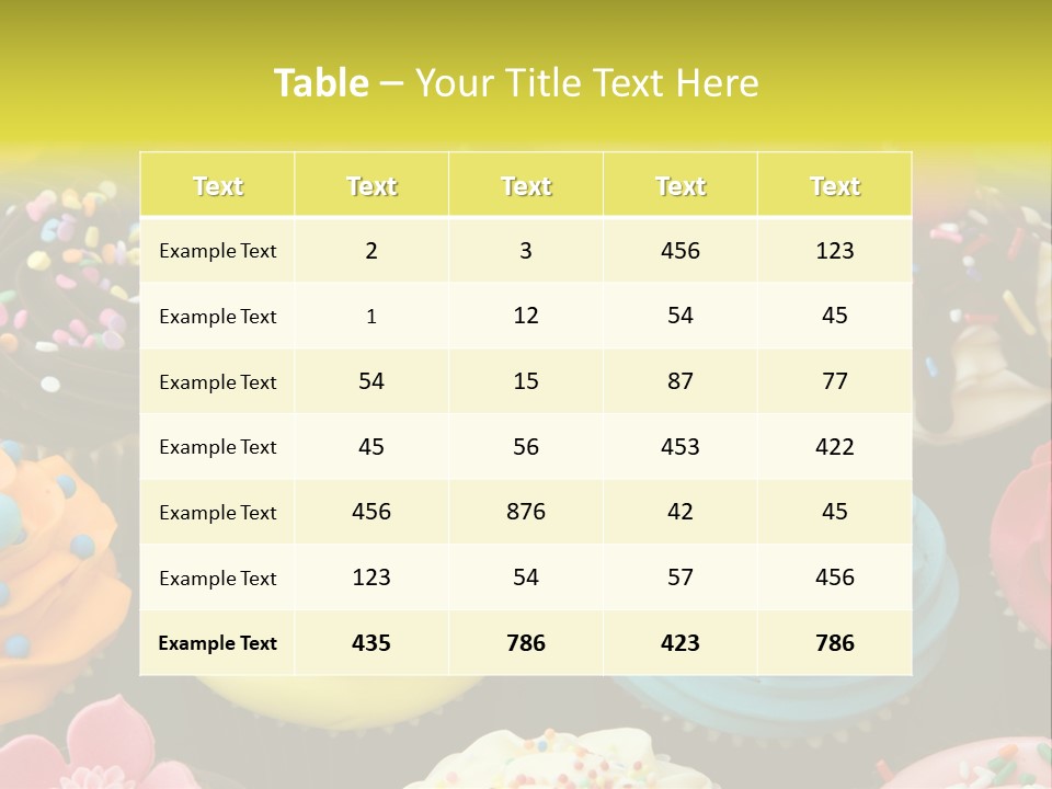 Baked Food Cupcake PowerPoint Template