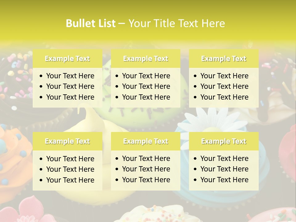 Baked Food Cupcake PowerPoint Template