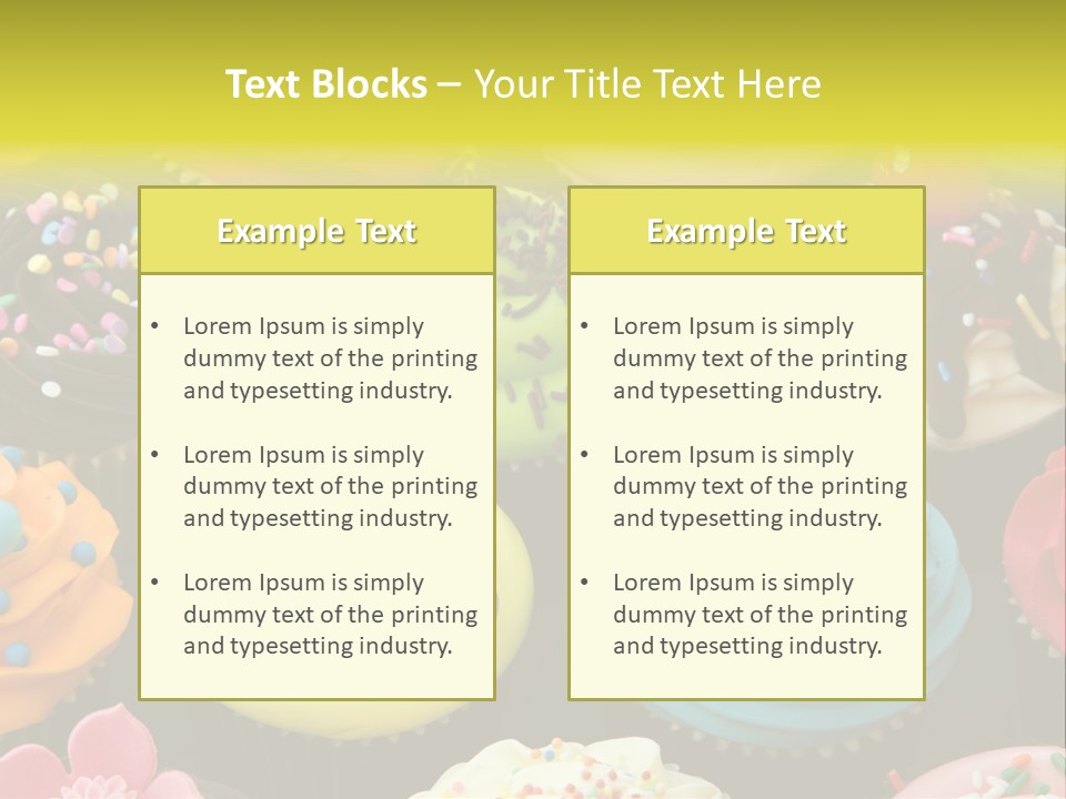 Baked Food Cupcake PowerPoint Template