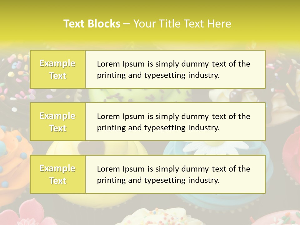 Baked Food Cupcake PowerPoint Template