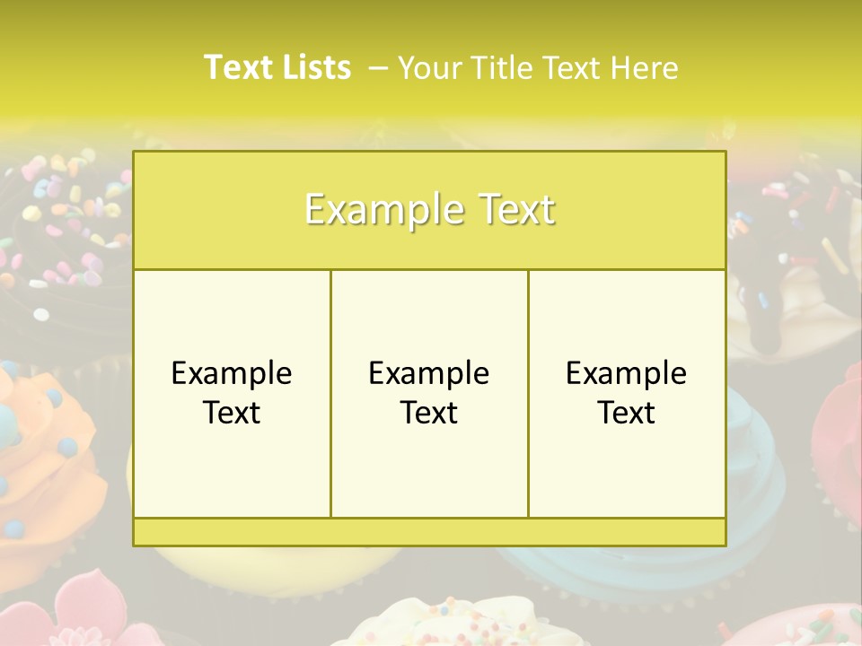 Baked Food Cupcake PowerPoint Template