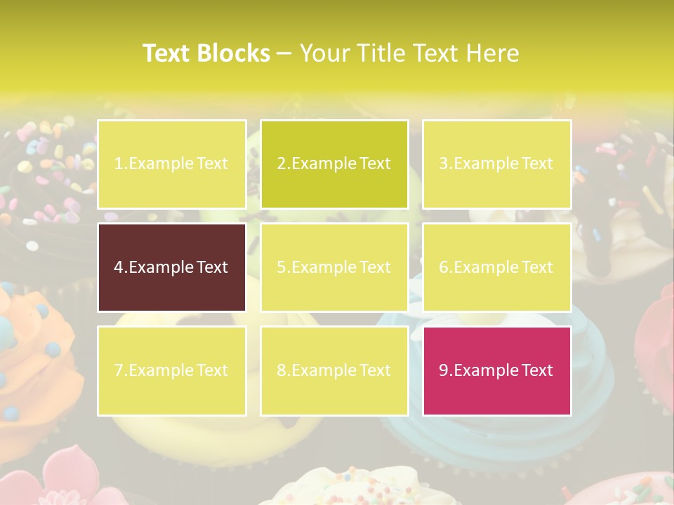 Baked Food Cupcake PowerPoint Template