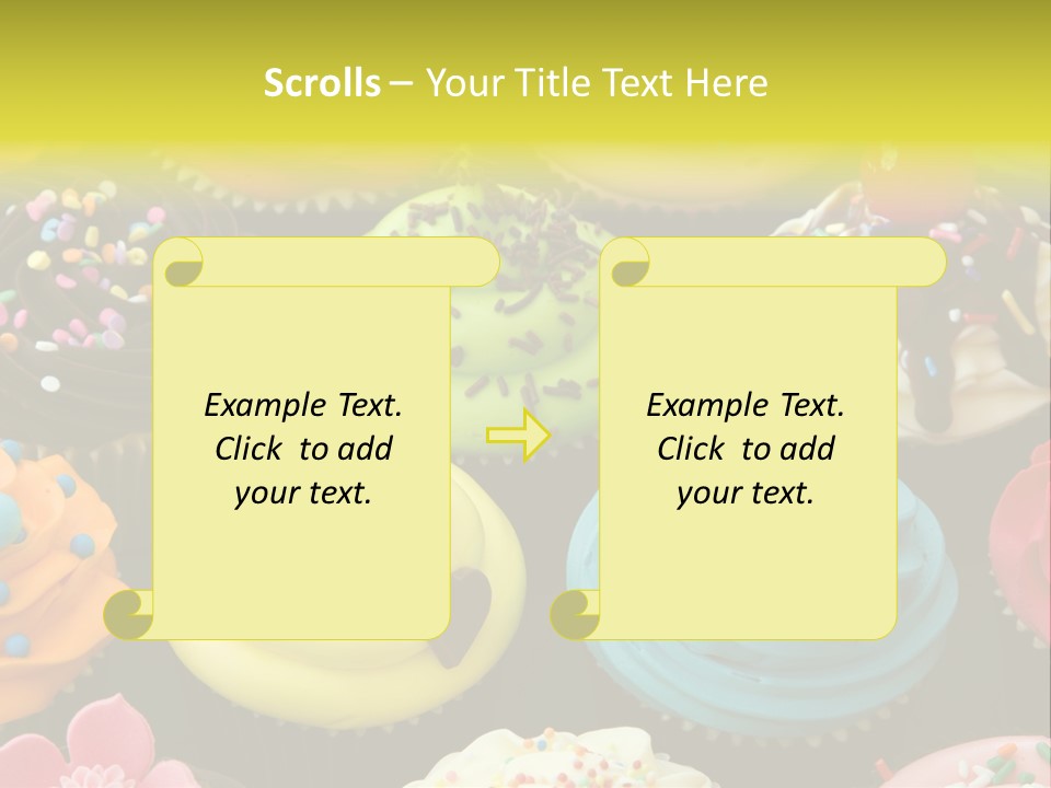 Baked Food Cupcake PowerPoint Template