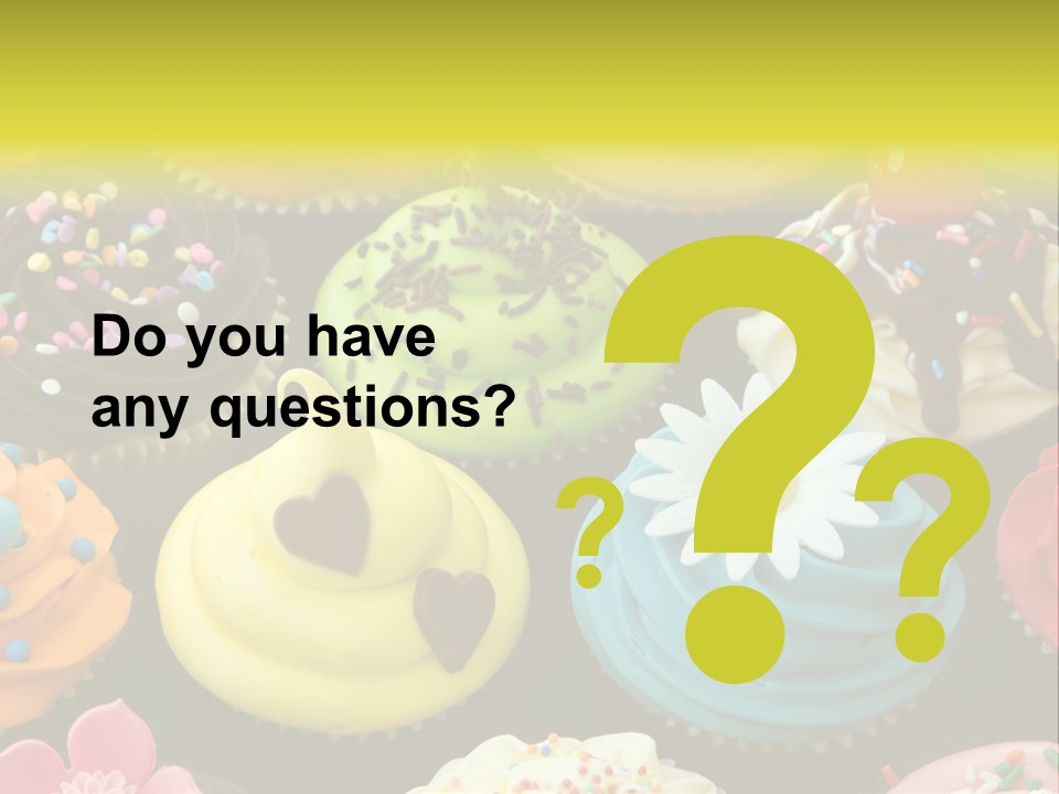 Baked Food Cupcake PowerPoint Template