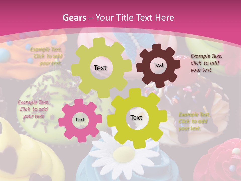 Baked Food Cupcake PowerPoint Template