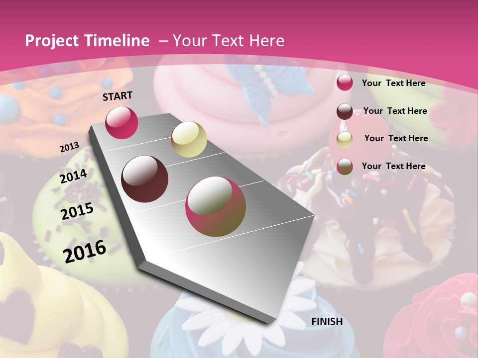 Baked Food Cupcake PowerPoint Template