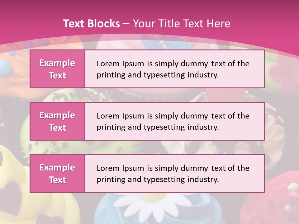 Baked Food Cupcake PowerPoint Template