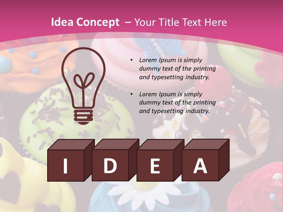 Baked Food Cupcake PowerPoint Template