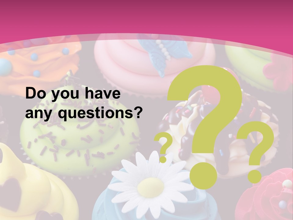 Baked Food Cupcake PowerPoint Template