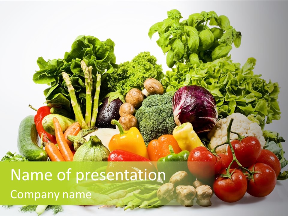 Tomato Onion Lettuce PowerPoint Template