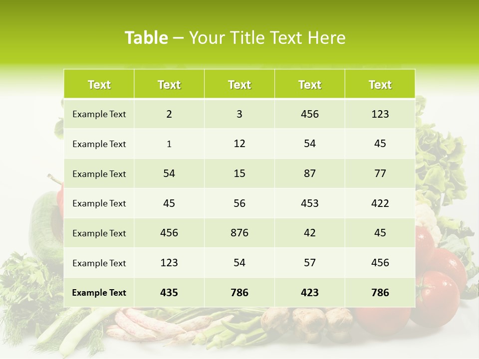Tomato Onion Lettuce PowerPoint Template