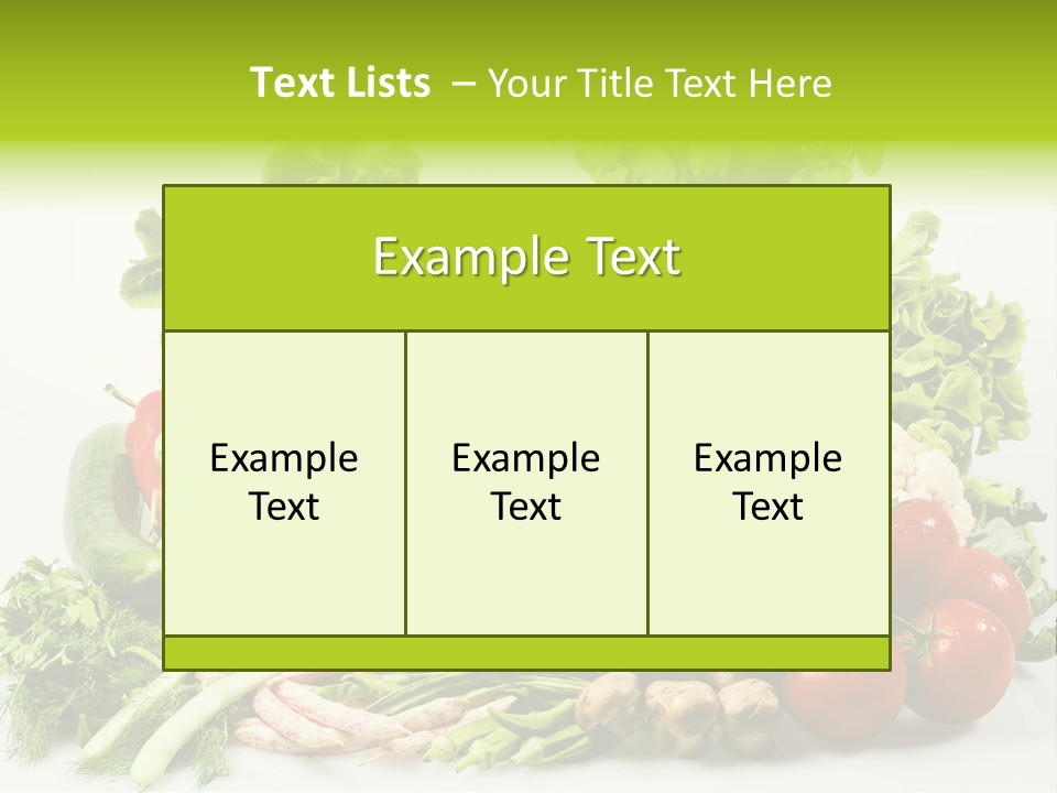 Tomato Onion Lettuce PowerPoint Template