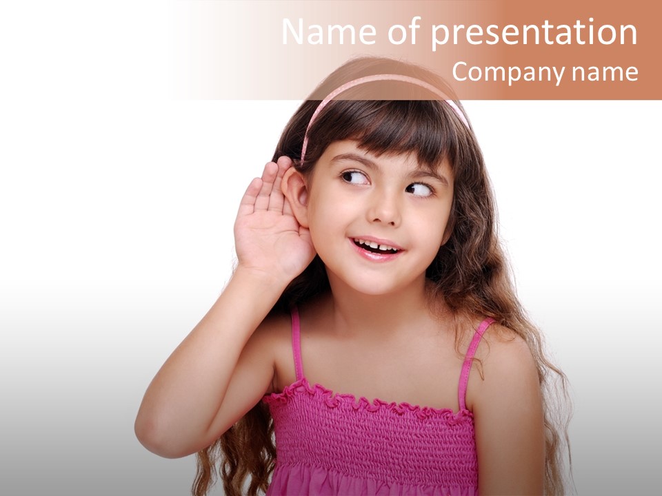 Casual Portrait Little PowerPoint Template