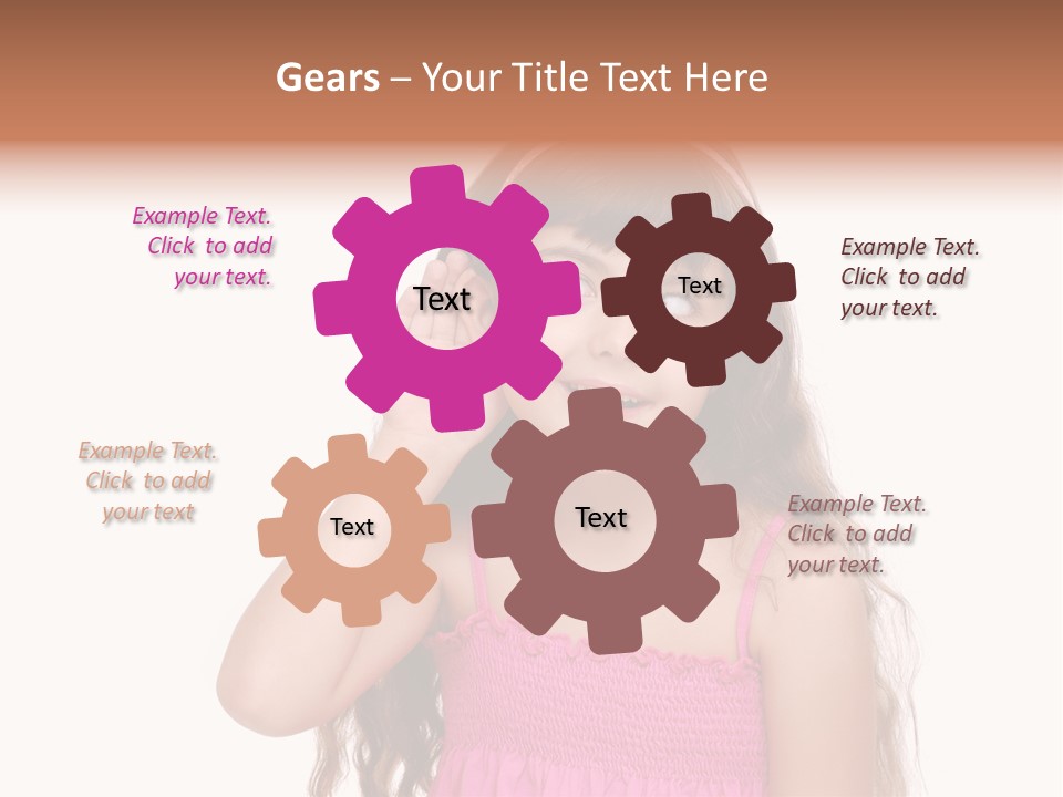 Casual Portrait Little PowerPoint Template