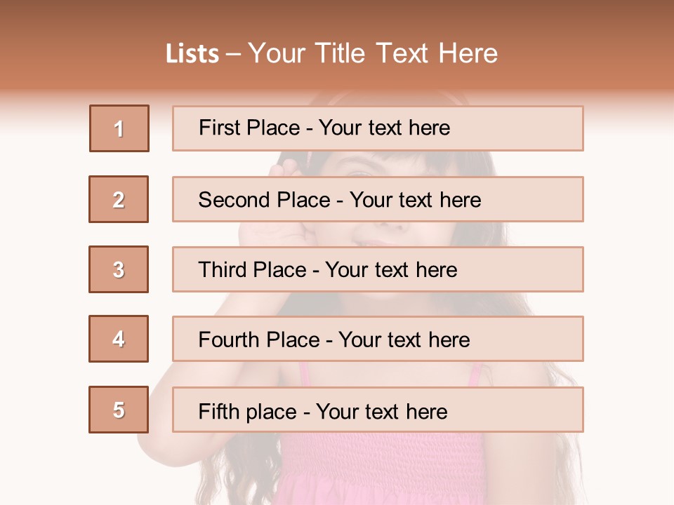Casual Portrait Little PowerPoint Template