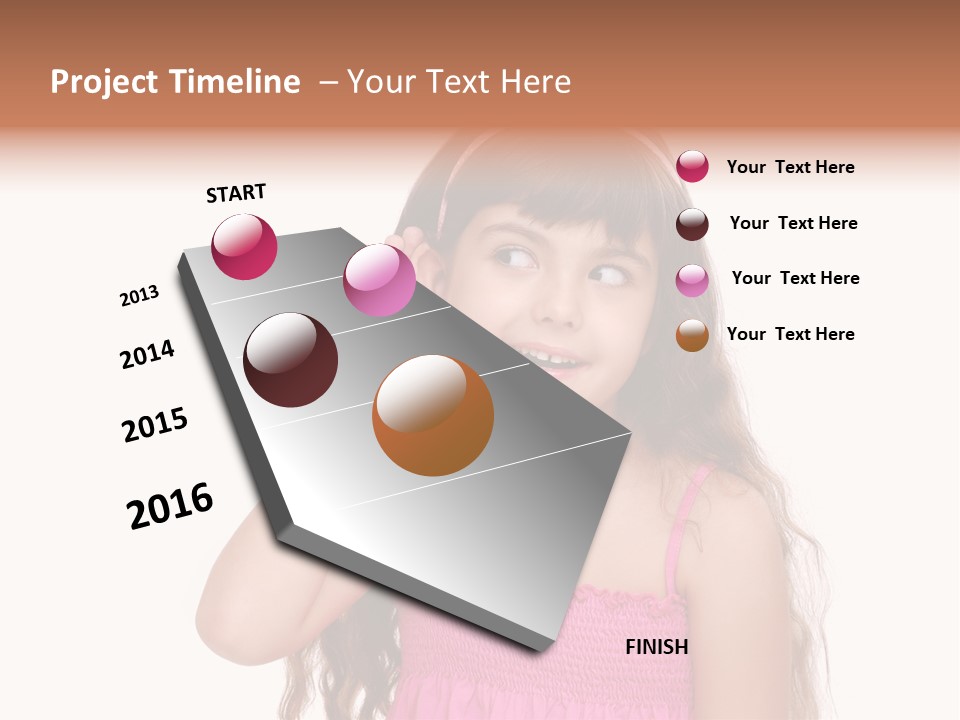 Casual Portrait Little PowerPoint Template