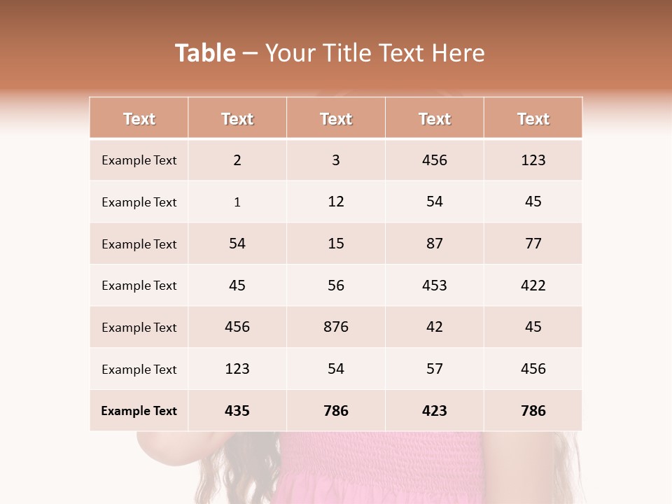 Casual Portrait Little PowerPoint Template