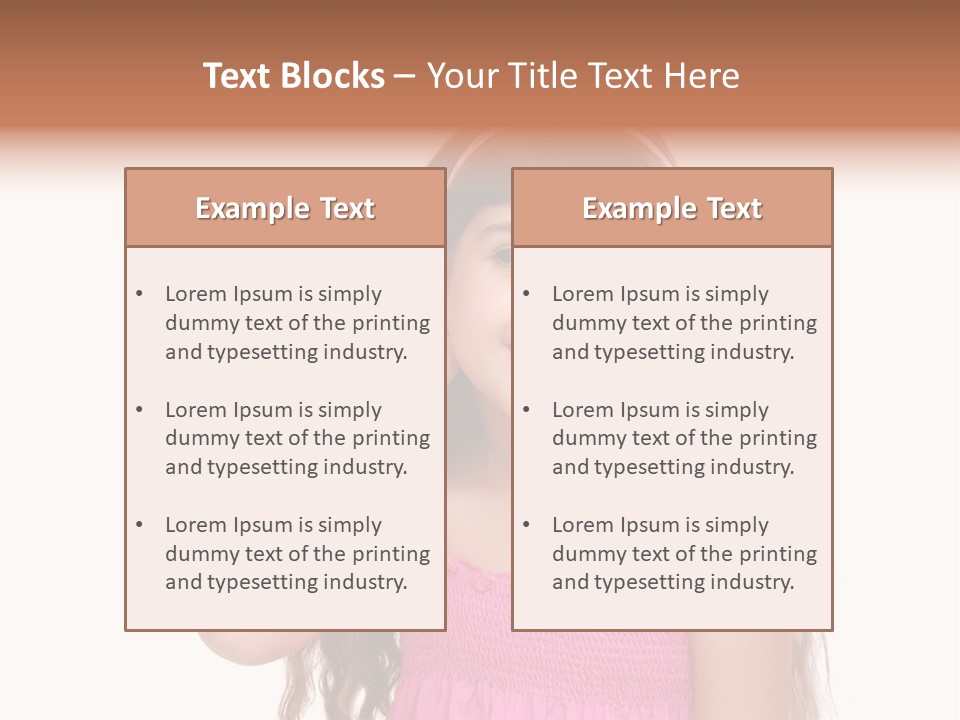 Casual Portrait Little PowerPoint Template