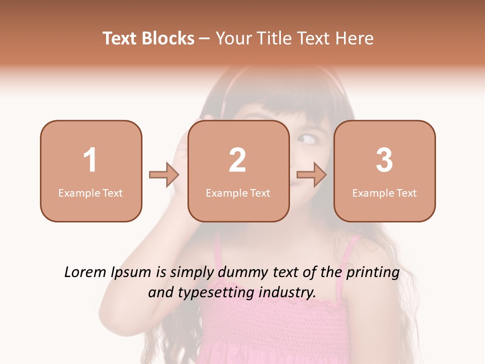 Casual Portrait Little PowerPoint Template