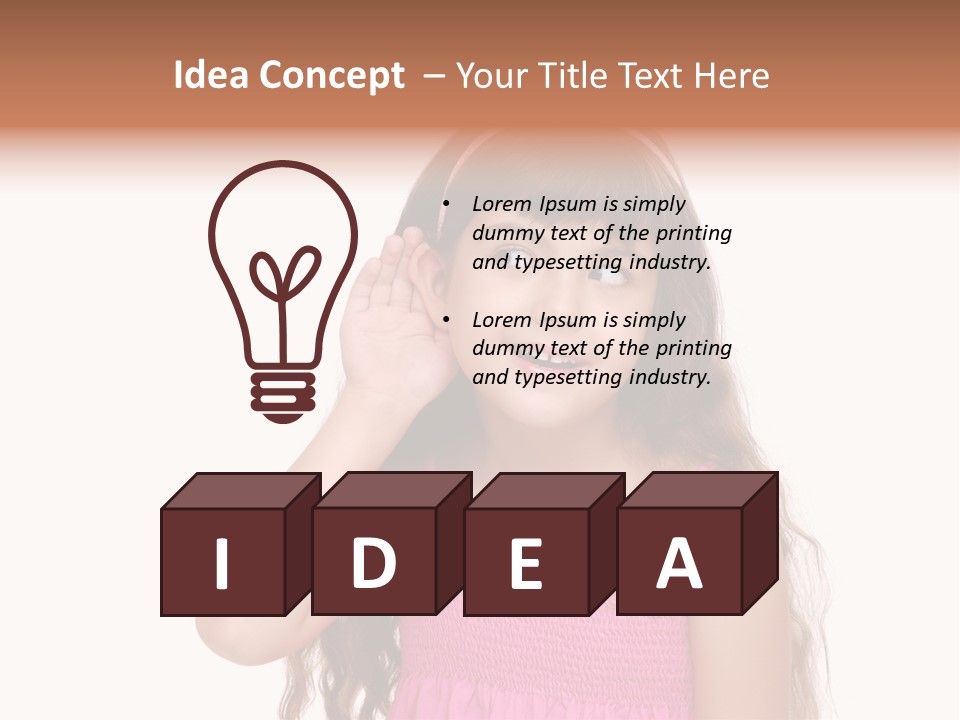 Casual Portrait Little PowerPoint Template