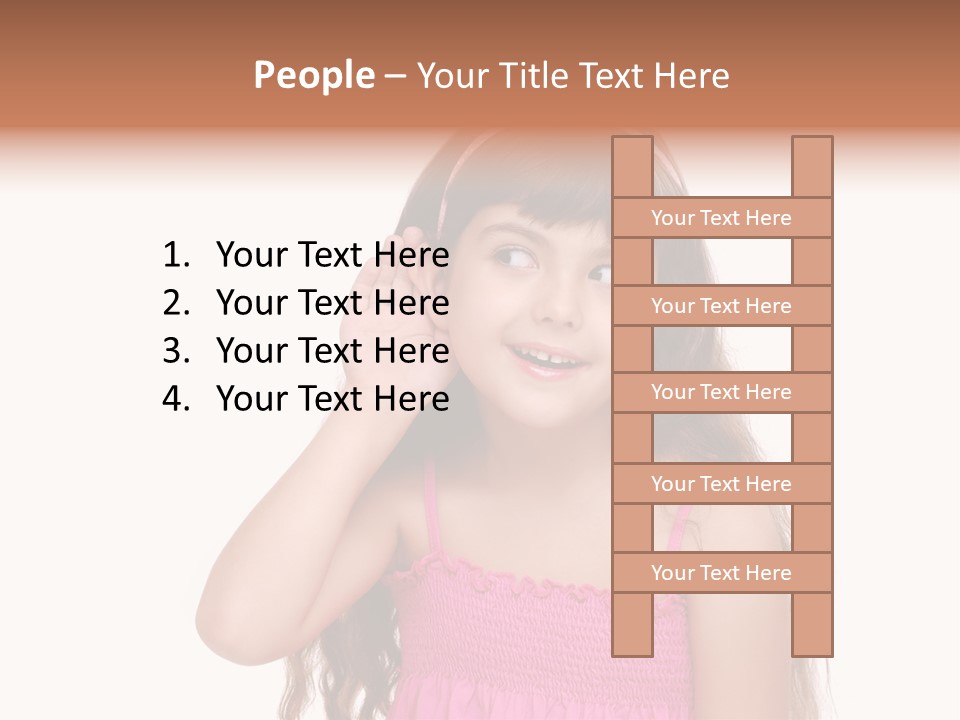 Casual Portrait Little PowerPoint Template