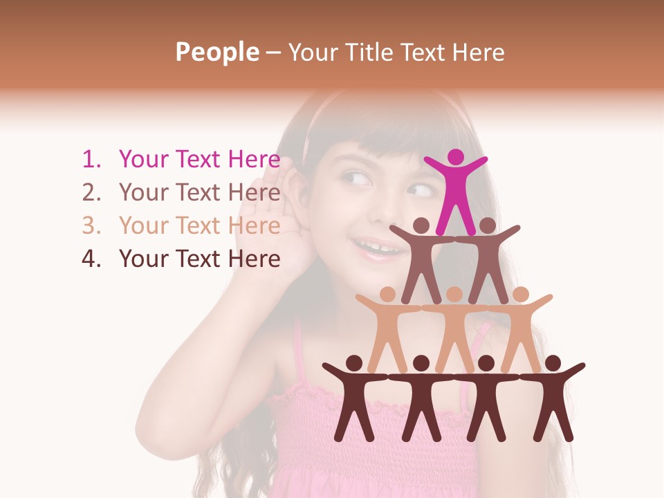 Casual Portrait Little PowerPoint Template