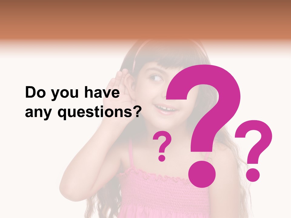 Casual Portrait Little PowerPoint Template