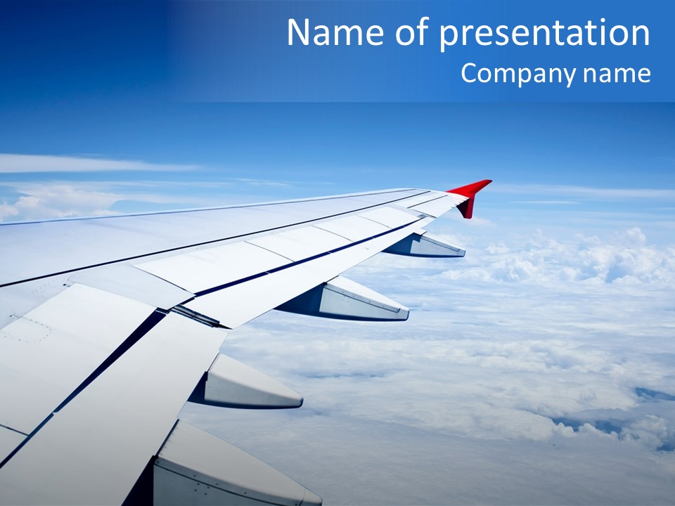 Airlines Nature Aircraft PowerPoint Template