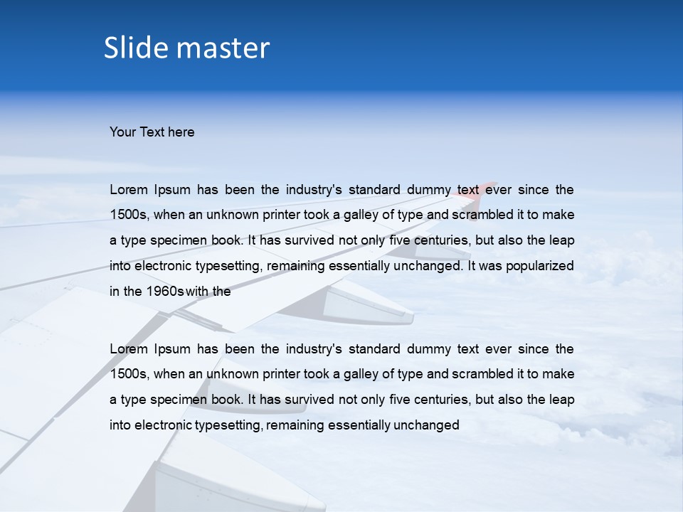 Airlines Nature Aircraft PowerPoint Template