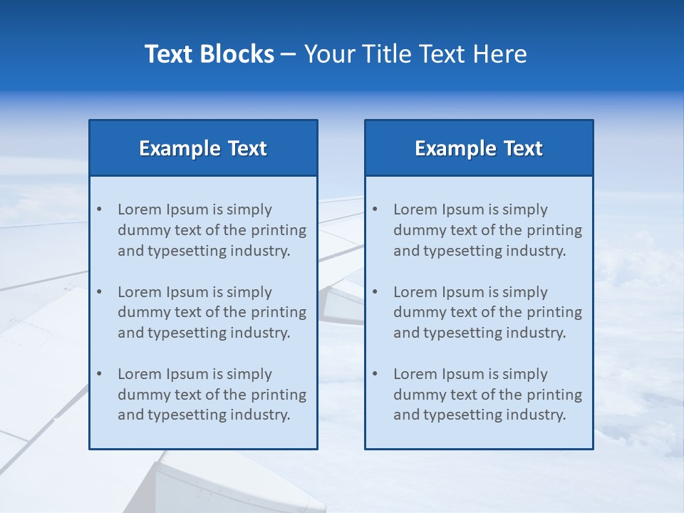 Airlines Nature Aircraft PowerPoint Template