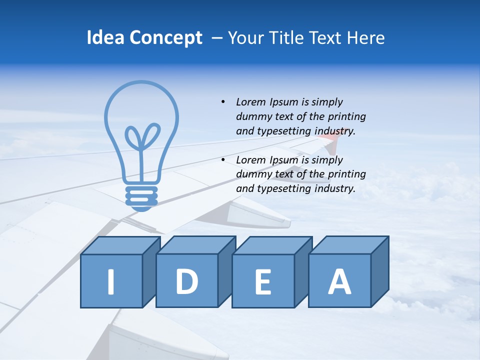 Airlines Nature Aircraft PowerPoint Template