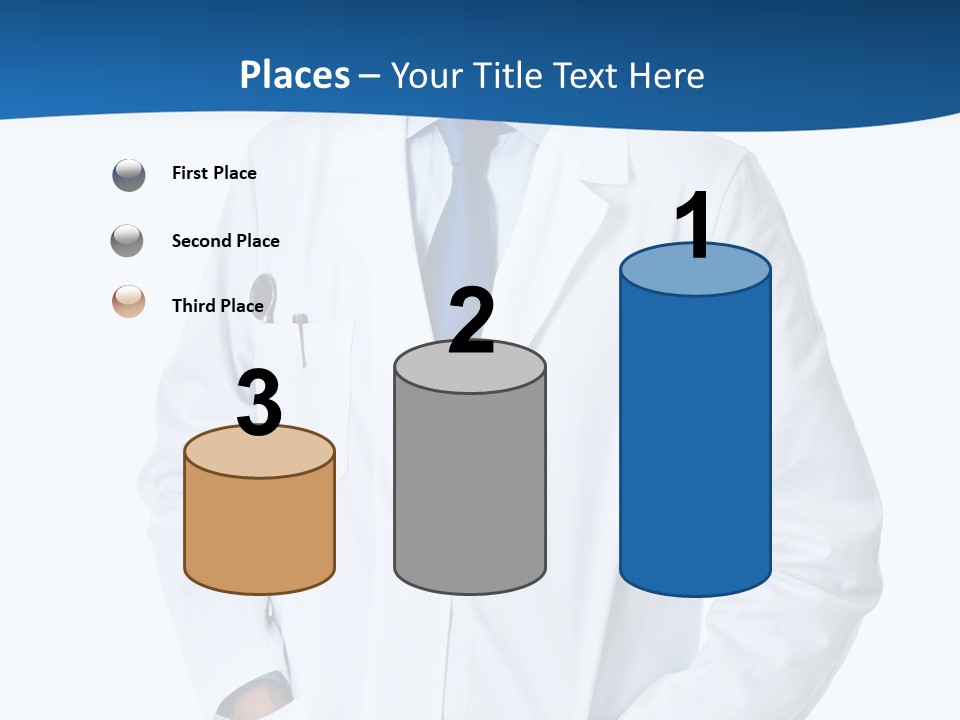White Stethoscope Man PowerPoint Template