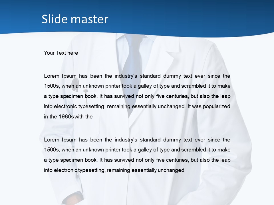 White Stethoscope Man PowerPoint Template