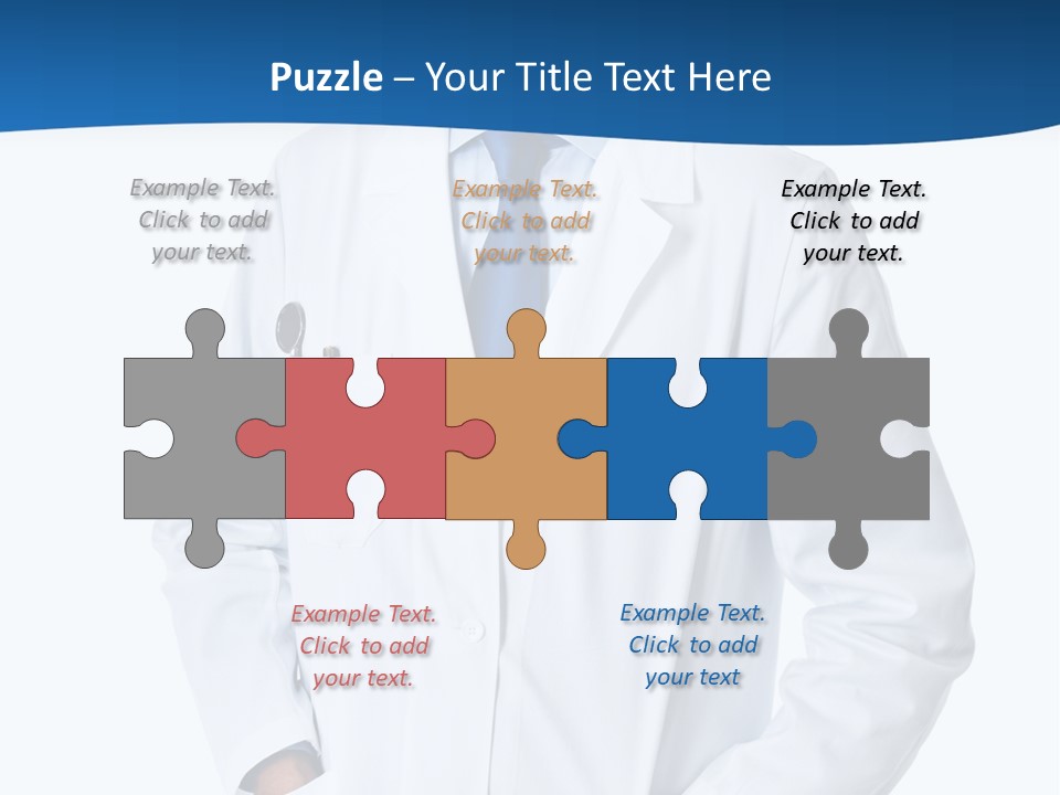 White Stethoscope Man PowerPoint Template