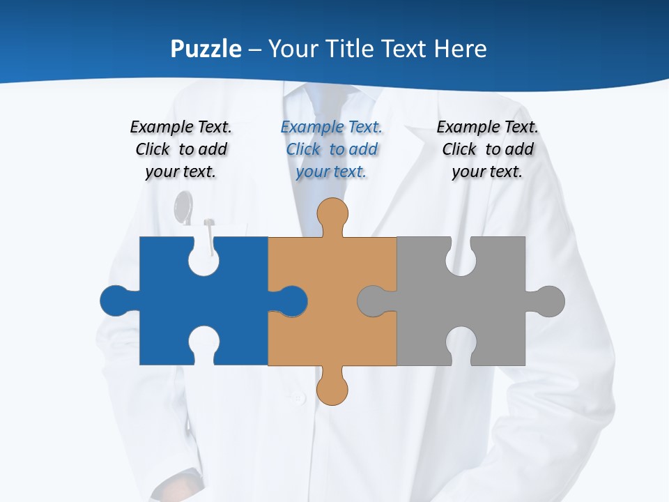 White Stethoscope Man PowerPoint Template