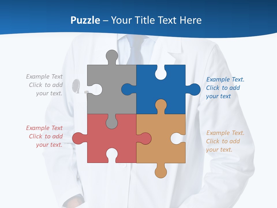 White Stethoscope Man PowerPoint Template