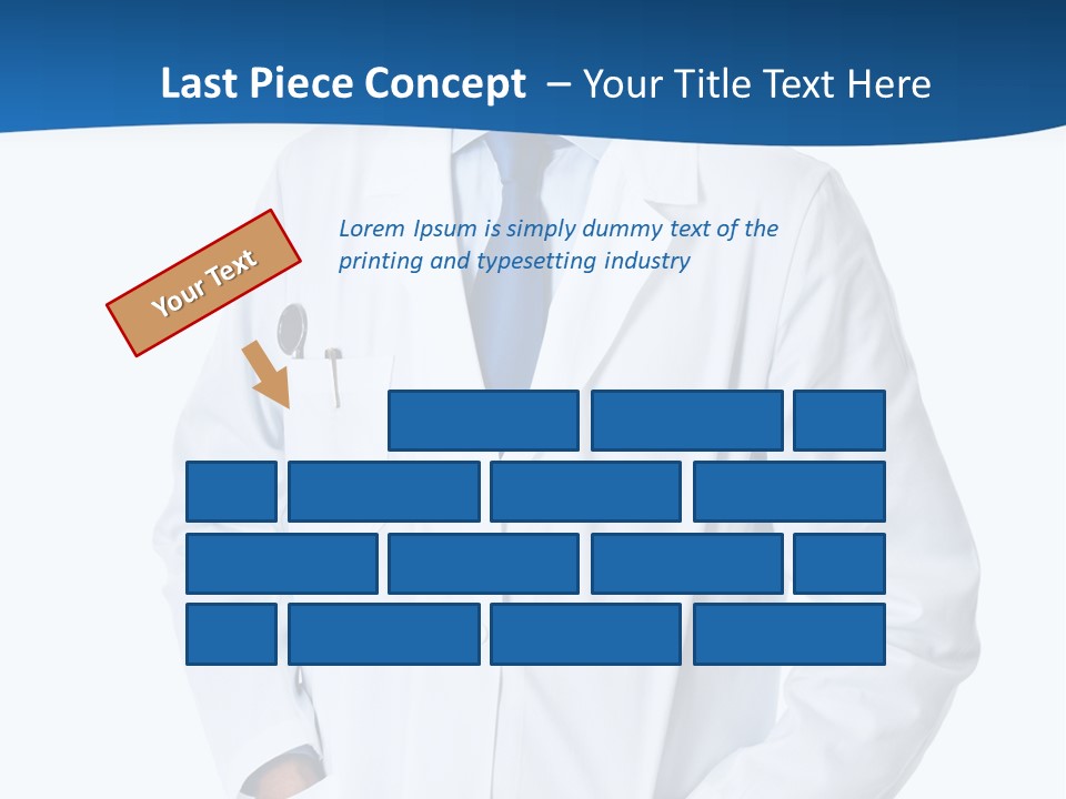 White Stethoscope Man PowerPoint Template