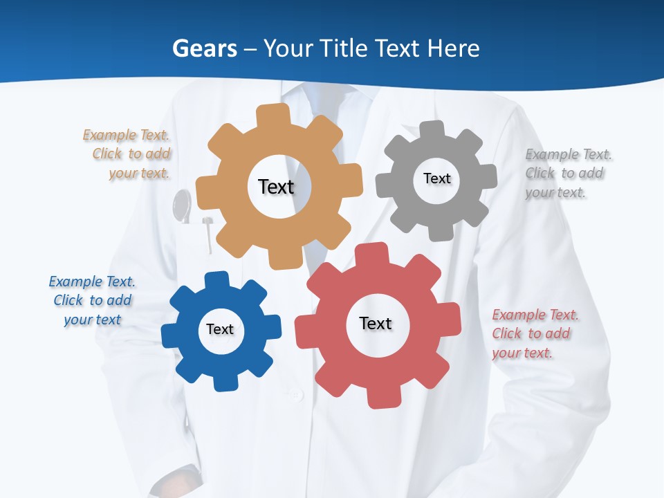 White Stethoscope Man PowerPoint Template