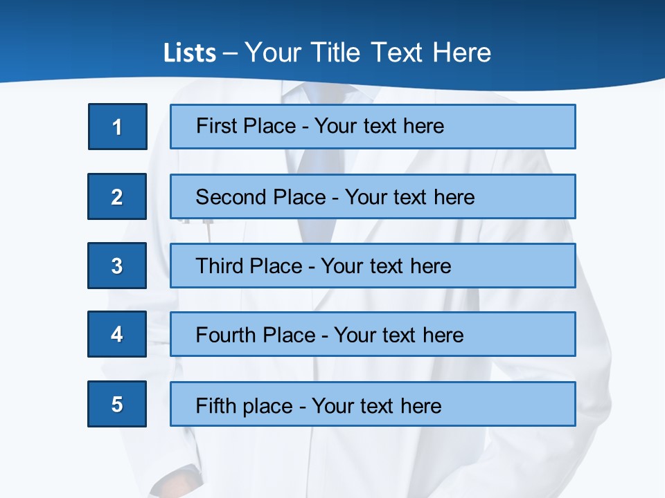 White Stethoscope Man PowerPoint Template