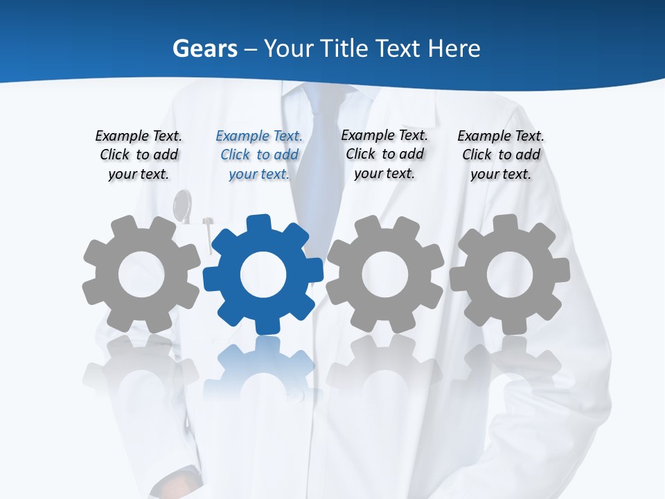 White Stethoscope Man PowerPoint Template