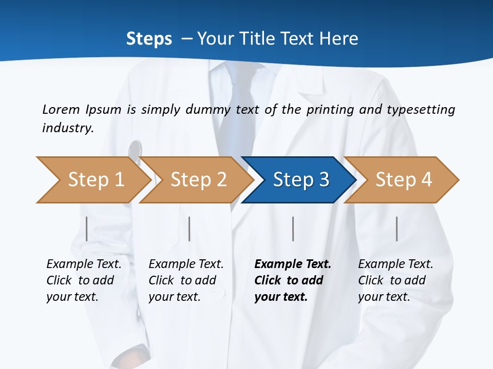 White Stethoscope Man PowerPoint Template