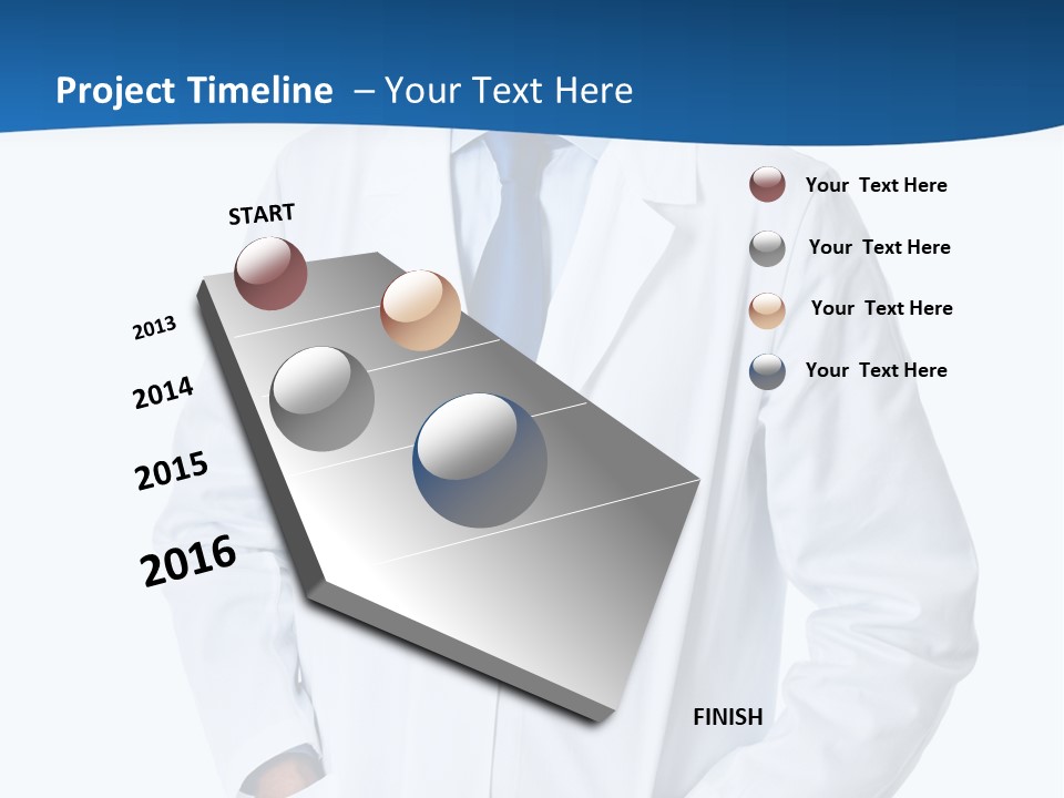 White Stethoscope Man PowerPoint Template
