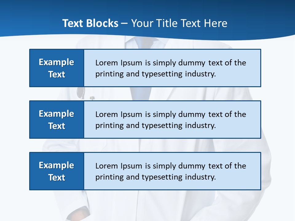 White Stethoscope Man PowerPoint Template
