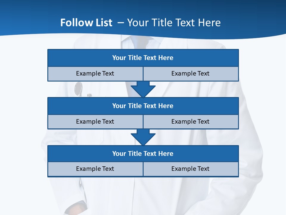 White Stethoscope Man PowerPoint Template